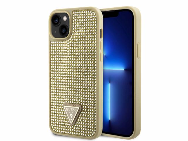 Coque Guess Triangle Diamond pour iPhone 15 - Or
