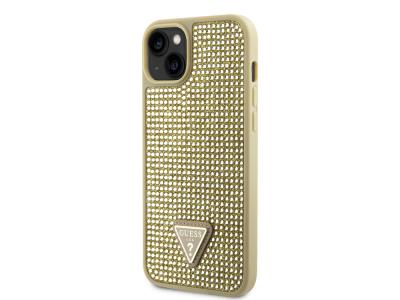 Coque Guess Triangle Diamond pour iPhone 15 - Or