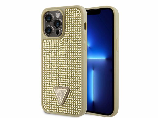 Coque Guess Triangle Diamond pour iPhone 15 Pro Max - Or