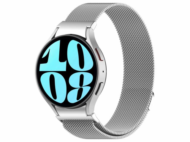 Bracelet en acier inoxydable type milanais pour Samsung Galaxy Watch 4 / 5 et 6 - Argent