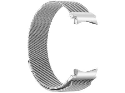 Bracelet en acier inoxydable type milanais pour Samsung Galaxy Watch 4 / 5 et 6 - Argent
