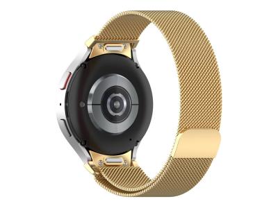 Bracelet en acier inoxydable type milanais pour Samsung Galaxy Watch 4 / 5 et 6 - Or