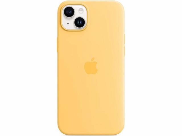 Coque en silicone avec MagSafe pour iPhone 14 Plus - Jaune