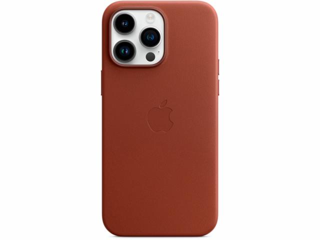 Coque en cuir avec MagSafe pour iPhone 14 Pro Max - Terre de Sienne
