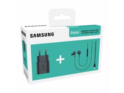Samsung Pack Chargeur secteur rapide 25W USB-C et Kit piéton USB-C