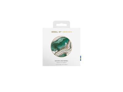 Chargeur Qi IDEAL OF SWEDEN sans fil - Modèle Golden Jade Marble
