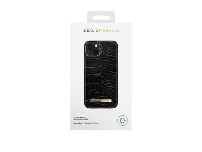 Coque IDEAL OF SWEDEN pour iPhone 15 Plus - Modèle Neo - Noir Croco