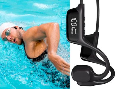 Casque de natation EKO IPX8 Bluetooth 5.4 32 GB - Modèle Dora - Coloris Noir