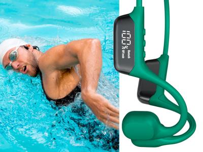 Casque de natation EKO IPX8 Bluetooth 5.4 32 GB - Modèle Dora - Coloris Vert