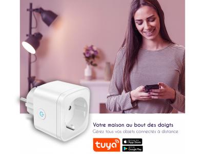 Prise connectée Bluetooth et Wifi - Compatible Tuya, Alexa, Google Assistant