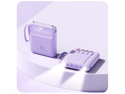 Powerbank 10000 mAh - Modèle Compact - Coloris Lavande