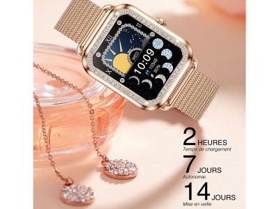 Montre connectée EKO - Modèle Maria - Coloris Argent (bracelet milanais) 