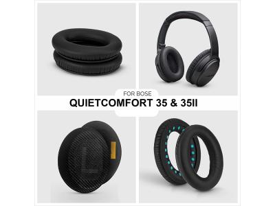 Paire de coussinets de remplacement pour Bose QuietComfort 35 - Coloris Noir