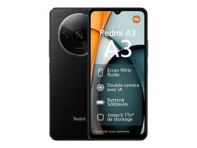 Xiaomi Redmi A3 Double nano SIM 128GB 4GB RAM - Noir