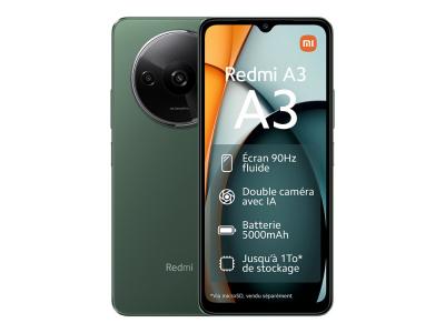 Xiaomi Redmi A3 Double nano SIM 128GB 4GB RAM - Vert