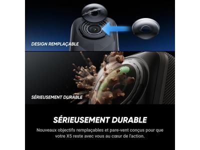 Caméra Insta360 X5 - Noir Minuit