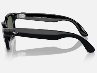 Ray-Ban Meta Wayfarer - Monture Brillant Noir avec Verres Vert G-15