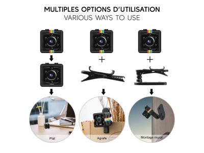 Mini caméra espion 1080p Wifi - Modèle Cubix