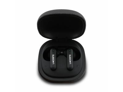 Écouteurs Bluetooth 5.4 ANC Lacoste Petit Piqué - Noir