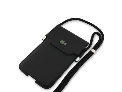 Sacoche bandoulière Lacoste - Modèle Petit Piqué - Noire