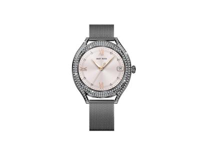 Montre connectée EKO-Diamond - Coloris Noir (Bracelet milanais en acier inoxydable)