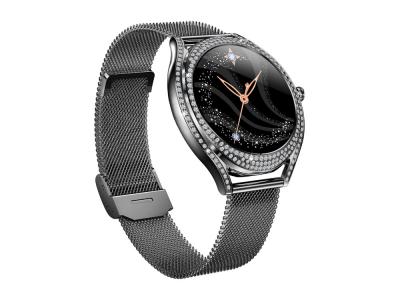 Montre connectée EKO-Diamond - Coloris Noir (Bracelet milanais en acier inoxydable)