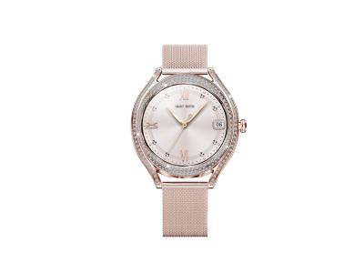 Montre connectée EKO-Diamond - Coloris Rose (Bracelet milanais en acier inoxydable)