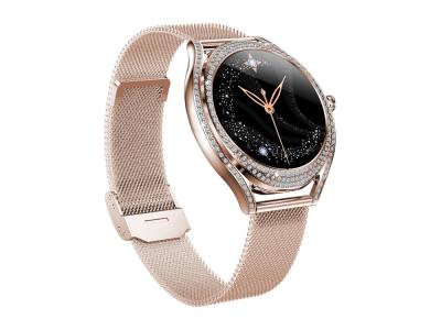 Montre connectée EKO-Diamond - Coloris Rose (Bracelet milanais en acier inoxydable)